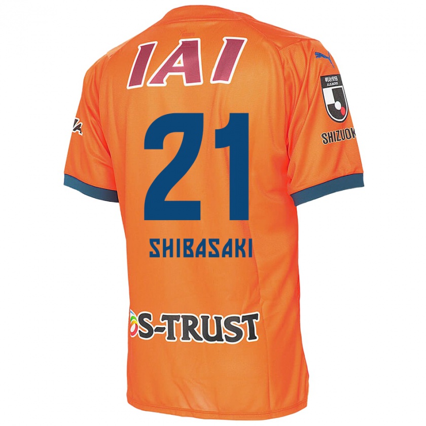 Kandiny Uomo Maglia Kaito Shibasaki #21 Arancione Blu Kit Gara Home 2024/25 Maglietta