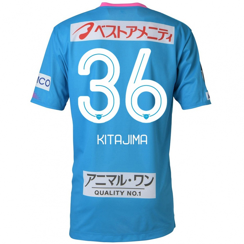 Kandiny Hombre Camiseta Fumiya Kitajima #36 Azul Rosado 1ª Equipación 2024/25 La Camisa México