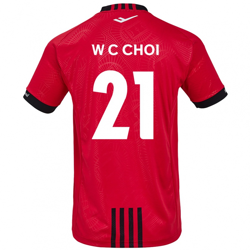 Kandiny Heren Cheol-Won Choi #21 Rood Zwart Thuisshirt Thuistenue 2024/25 T-Shirt België