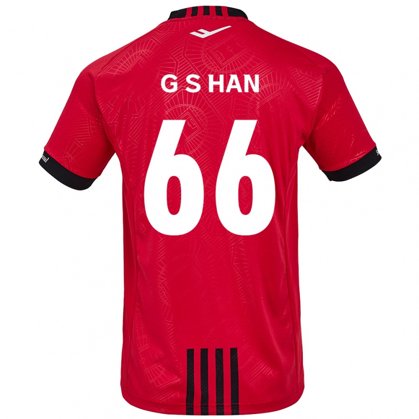 Kandiny Heren Seung-Gyu Han #66 Rood Zwart Thuisshirt Thuistenue 2024/25 T-Shirt België