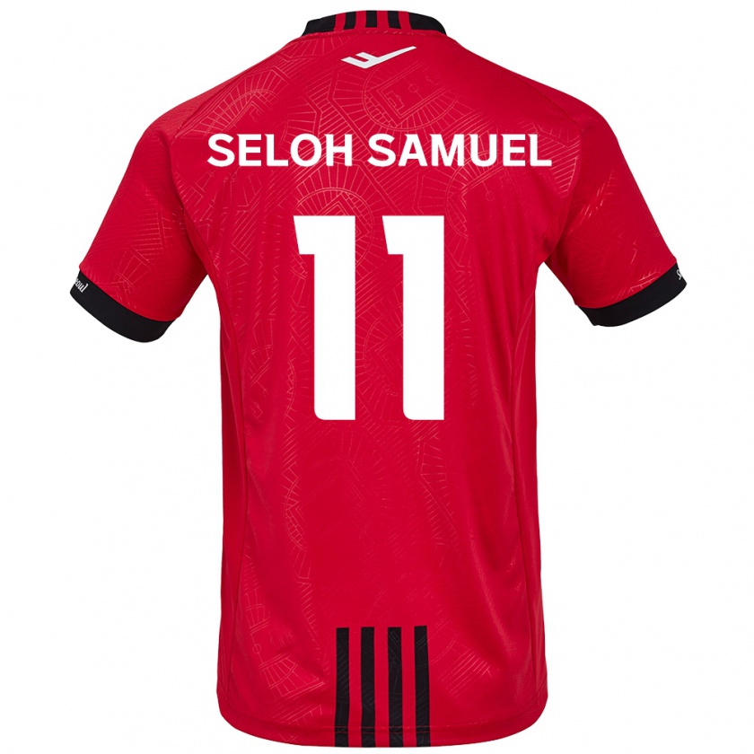 Kandiny Uomo Maglia Gbato Seloh Samuel #11 Rosso Nero Kit Gara Home 2024/25 Maglietta