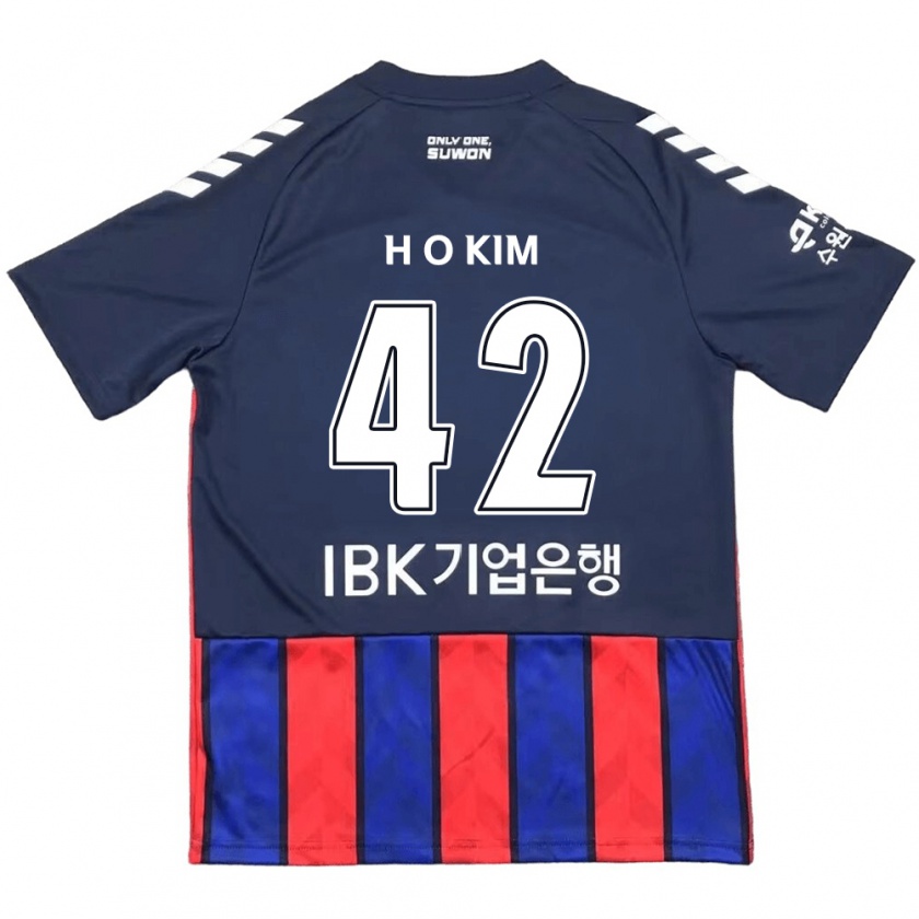 Kandiny Uomo Maglia One-Hyung Kim #42 Blu Rosso Kit Gara Home 2024/25 Maglietta