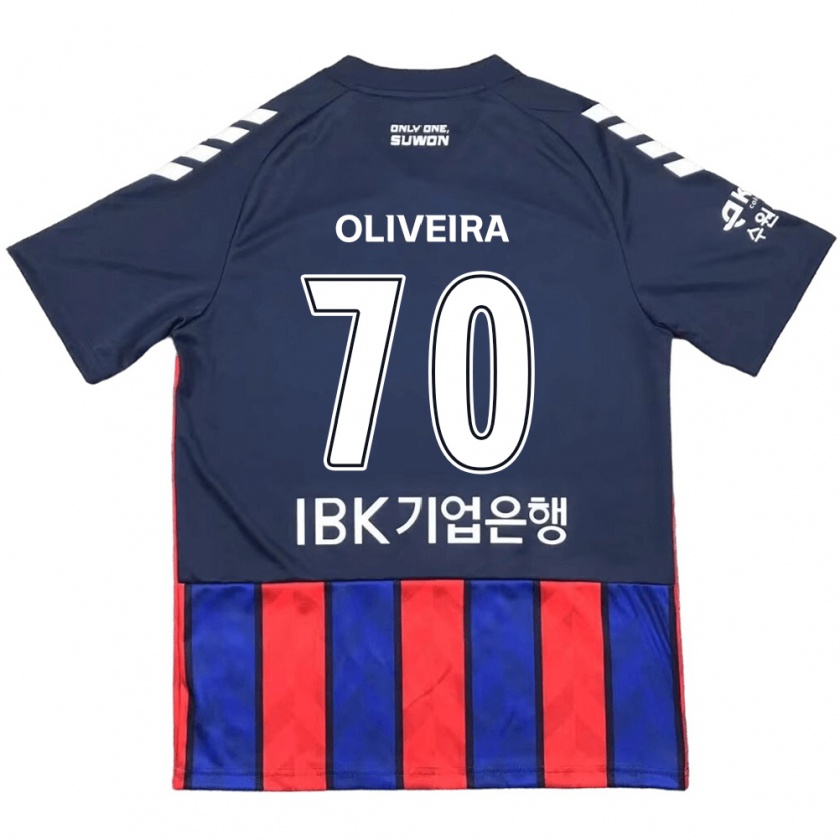 Kandiny Heren Anderson Oliveira #70 Blauw Rood Thuisshirt Thuistenue 2024/25 T-Shirt België