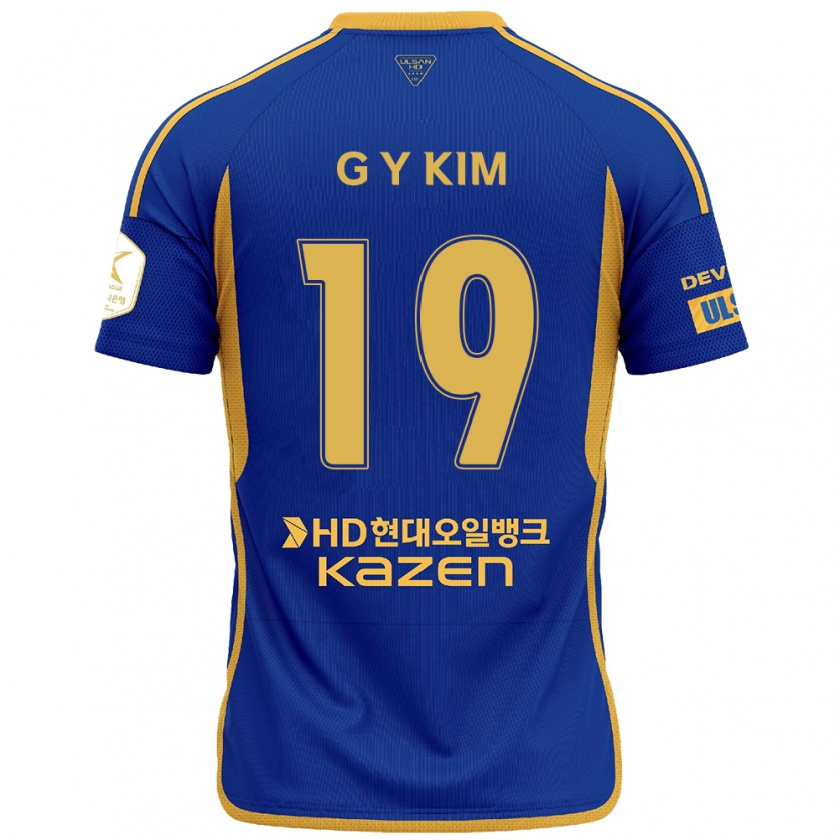 Kandiny Uomo Maglia Young-Gwon Kim #19 Blu Giallo Kit Gara Home 2024/25 Maglietta