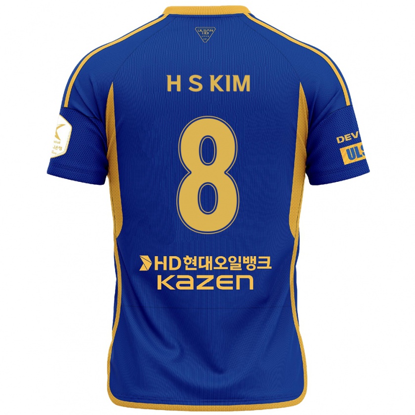 Kandiny Herren Seung-Hyun Kim #8 Blau Gelb Heimtrikot Trikot 2024/25 T-Shirt Österreich