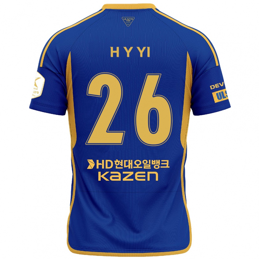 Kandiny Heren Yong-Hyeon Yi #26 Blauw Geel Thuisshirt Thuistenue 2024/25 T-Shirt België