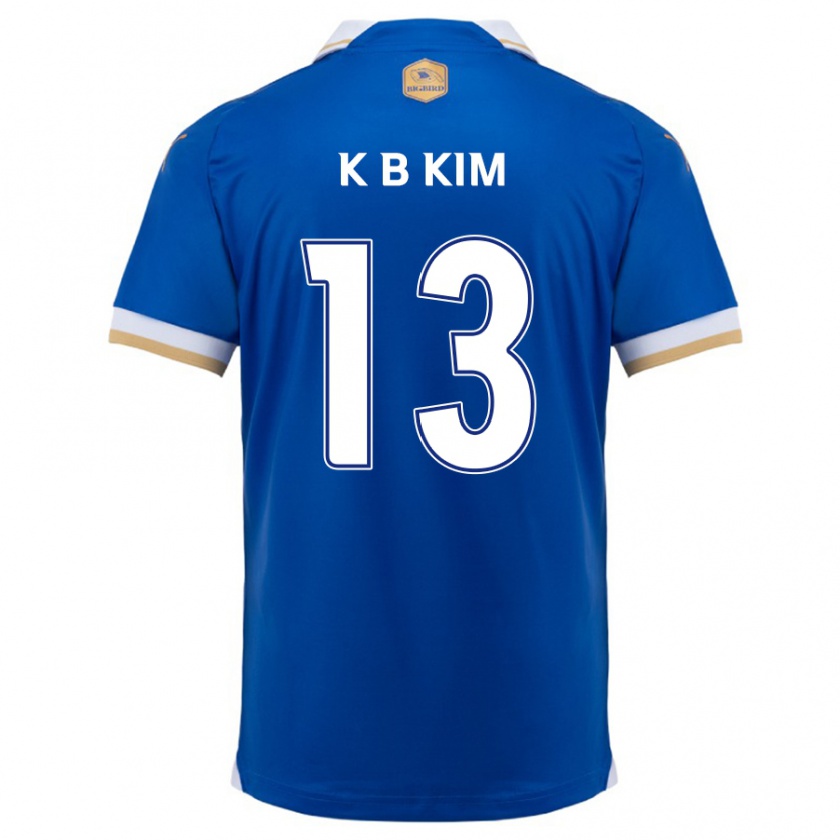 Kandiny Hombre Camiseta Bo-Kyung Kim #13 Azul Blanco 1ª Equipación 2024/25 La Camisa