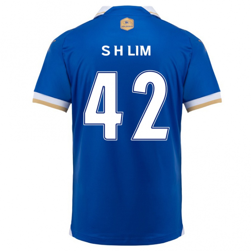 Kandiny Hombre Camiseta Hyun-Sub Lim #42 Azul Blanco 1ª Equipación 2024/25 La Camisa