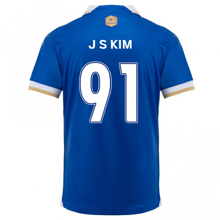 Kandiny Hombre Camiseta Seong-Ju Kim #91 Azul Blanco 1ª Equipación 2024/25 La Camisa