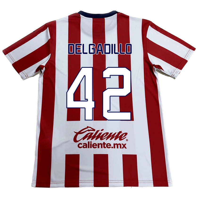 Kandiny Heren Diego Delgadillo #42 Rood Wit Thuisshirt Thuistenue 2024/25 T-Shirt België