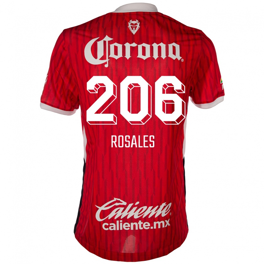 Kandiny Uomo Maglia Santiago Rosales #206 Rosso Bianco Kit Gara Home 2024/25 Maglietta