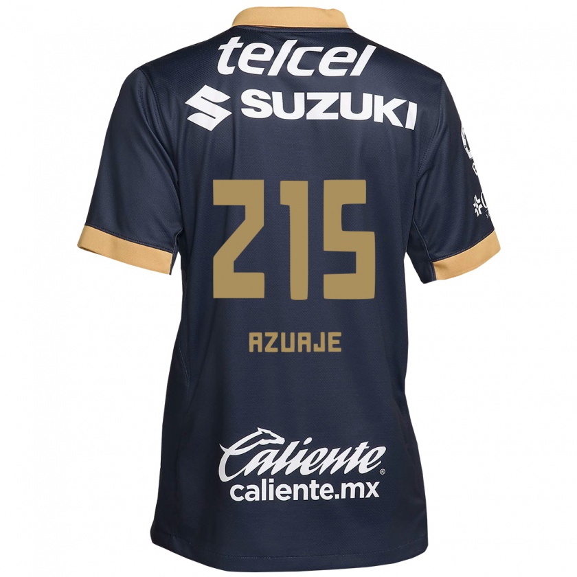 Kandiny Heren Ángel Azuaje #215 Obsidiaan Goud Wit Uitshirt Uittenue 2024/25 T-Shirt