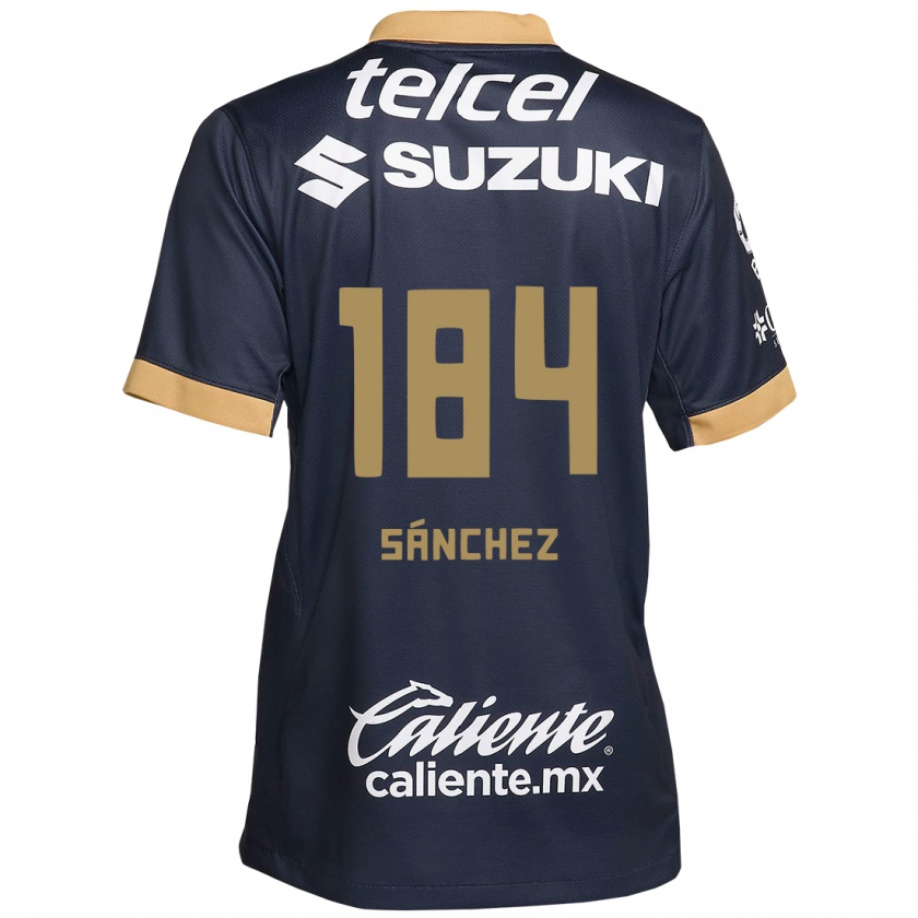 Kandiny Uomo Maglia Manuel Sánchez #184 Ossidiana Oro Bianco Kit Gara Away 2024/25 Maglietta