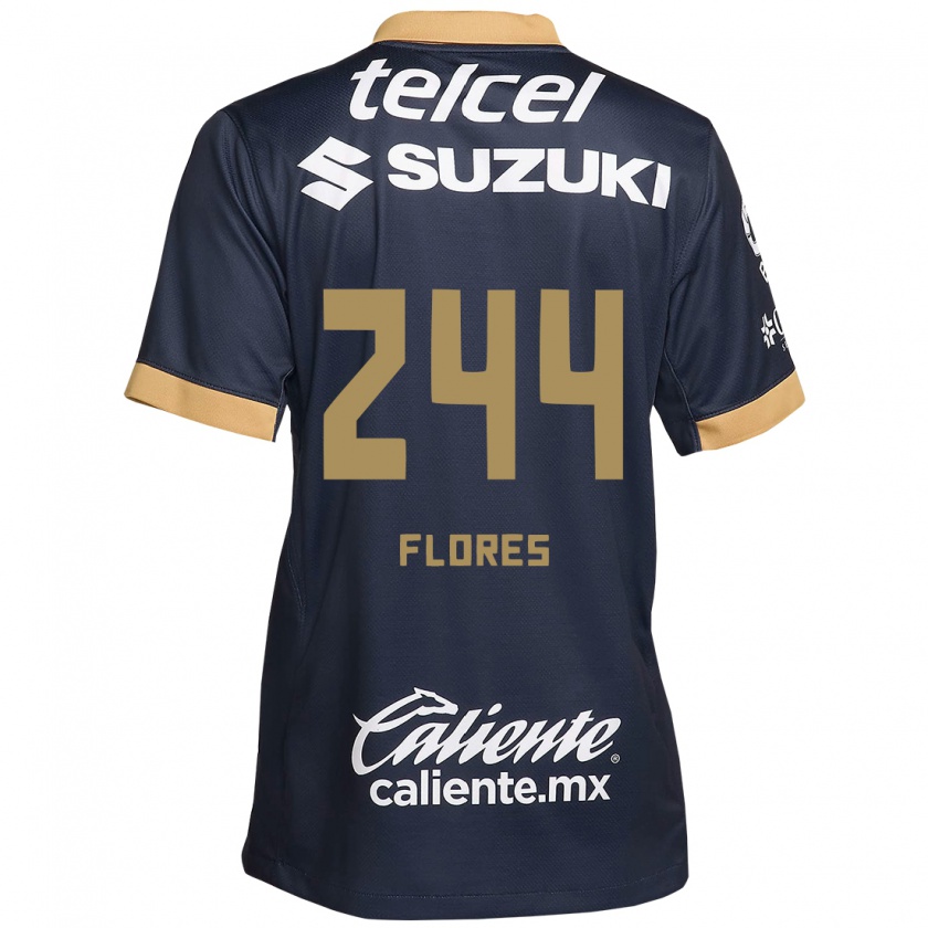 Kandiny Herren Jonathan Flores #244 Obsidian Gold Weiß Auswärtstrikot Trikot 2024/25 T-Shirt Österreich