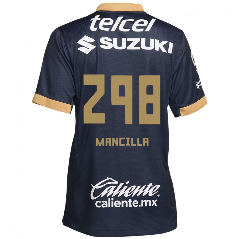 Kandiny Heren José Mancilla #298 Obsidiaan Goud Wit Uitshirt Uittenue 2024/25 T-Shirt