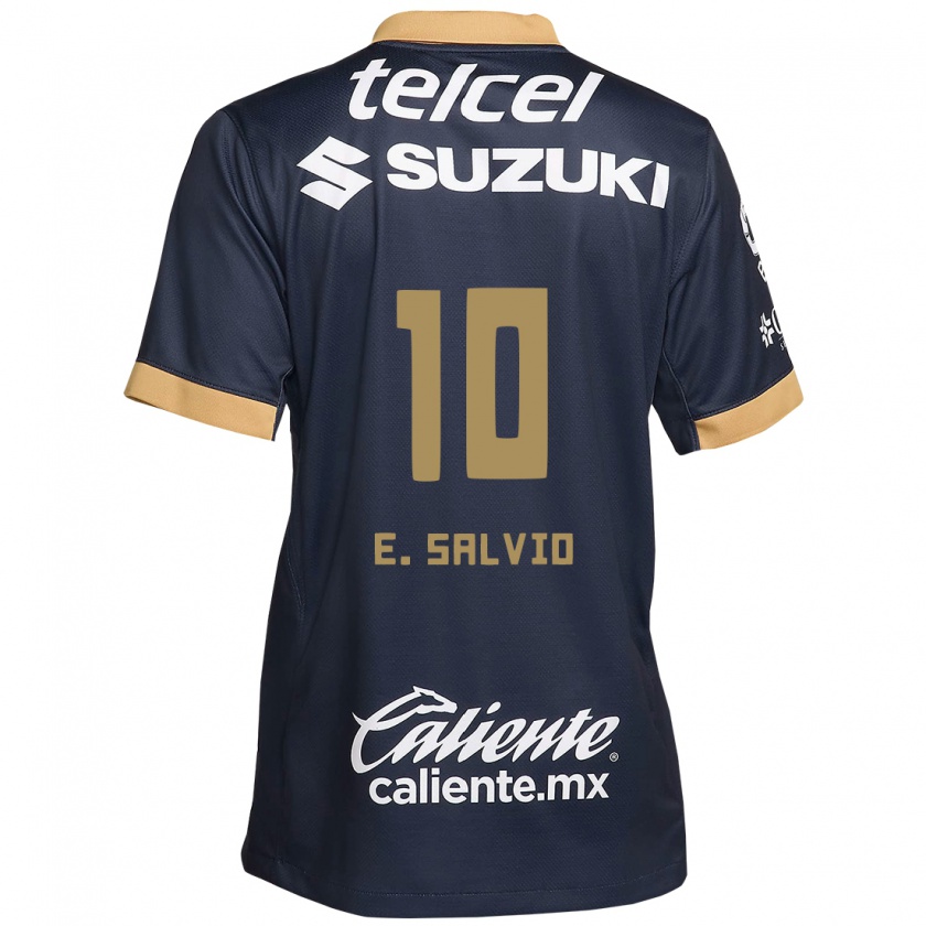 Kandiny Uomo Maglia Eduardo Salvio #10 Ossidiana Oro Bianco Kit Gara Away 2024/25 Maglietta