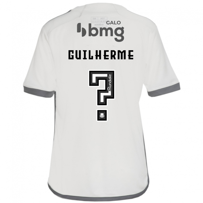 Kandiny Hombre Camiseta Kauan Guilherme #0 Blanquecino 2ª Equipación 2024/25 La Camisa