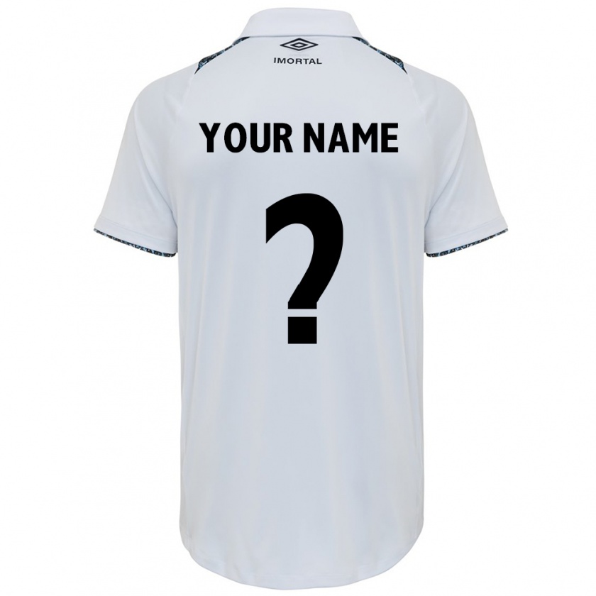 Kandiny Uomo Maglia Il Tuo Nome #0 Bianco Blu Kit Gara Away 2024/25 Maglietta