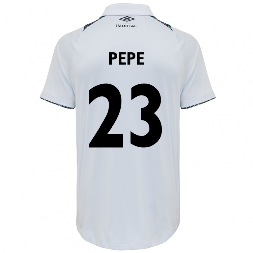 Kandiny Hombre Camiseta Pepê #23 Blanco Azul 2ª Equipación 2024/25 La Camisa