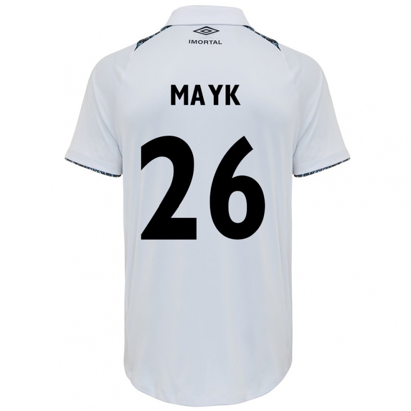 Kandiny Hombre Camiseta Mayk #26 Blanco Azul 2ª Equipación 2024/25 La Camisa