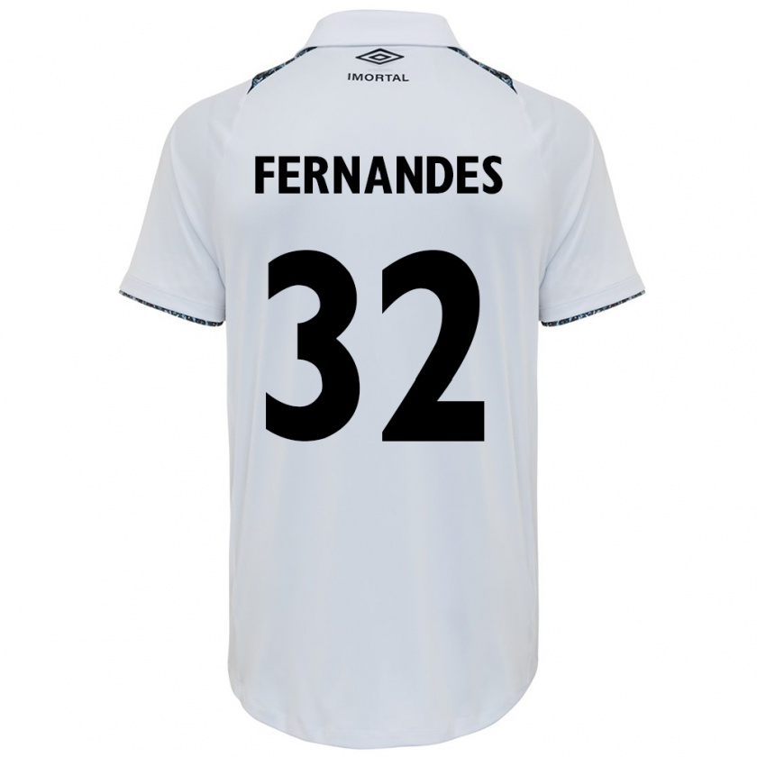 Kandiny Heren Nathan Fernandes #32 Wit Blauw Uitshirt Uittenue 2024/25 T-Shirt