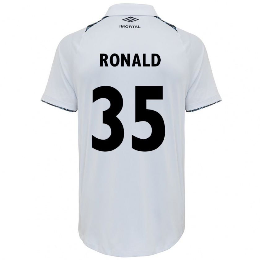 Kandiny Hombre Camiseta Ronald Falkoski #35 Blanco Azul 2ª Equipación 2024/25 La Camisa