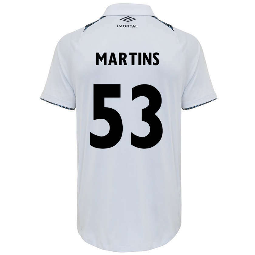 Kandiny Heren Gustavo Martins #53 Wit Blauw Uitshirt Uittenue 2024/25 T-Shirt België