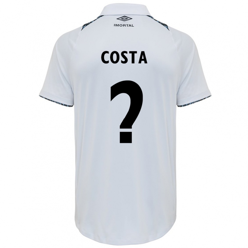 Kandiny Hombre Camiseta Wesley Costa #0 Blanco Azul 2ª Equipación 2024/25 La Camisa