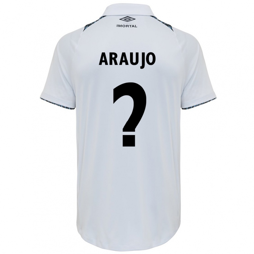 Kandiny Hombre Camiseta Caio Araújo #0 Blanco Azul 2ª Equipación 2024/25 La Camisa