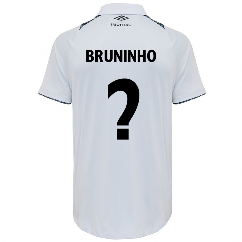 Kandiny Uomo Maglia Bruninho #0 Bianco Blu Kit Gara Away 2024/25 Maglietta