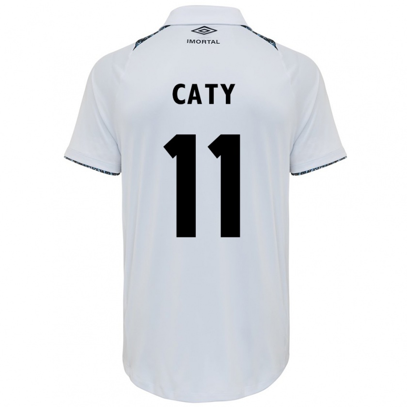 Kandiny Hombre Camiseta Caty #11 Blanco Azul 2ª Equipación 2024/25 La Camisa