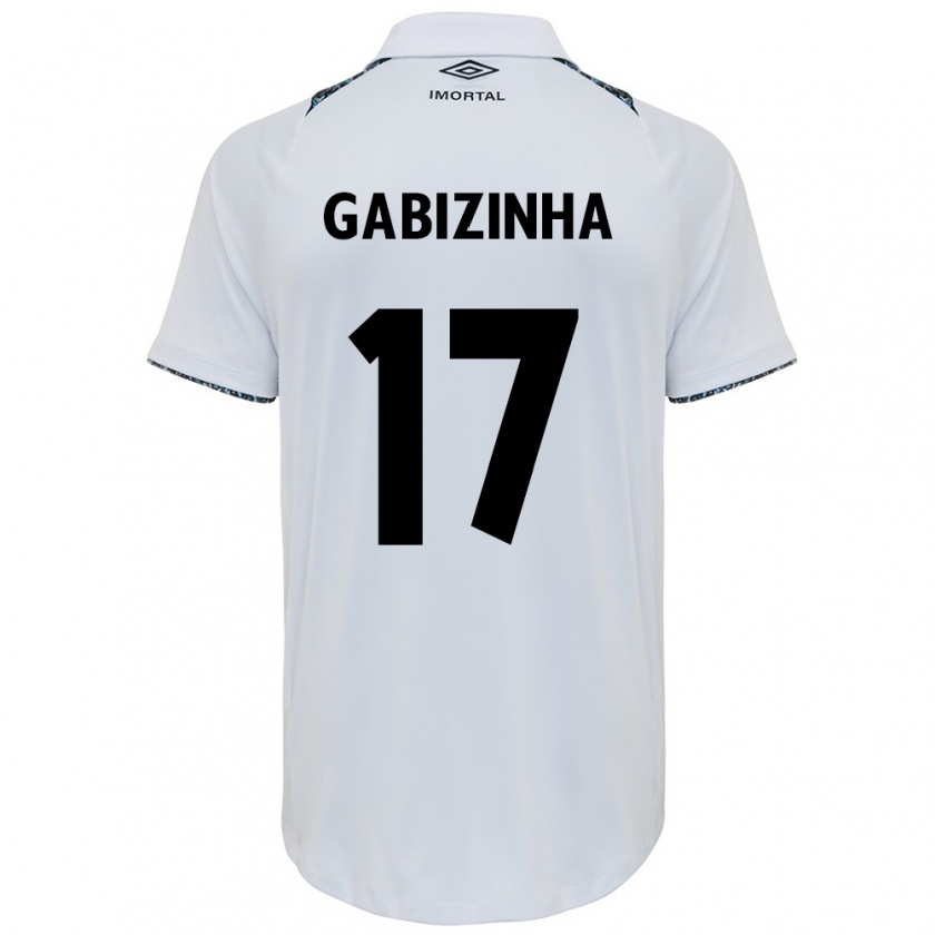 Kandiny Uomo Maglia Gabizinha #17 Bianco Blu Kit Gara Away 2024/25 Maglietta