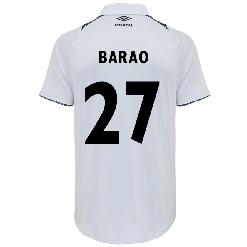 Kandiny Hombre Camiseta Dani Barão #27 Blanco Azul 2ª Equipación 2024/25 La Camisa