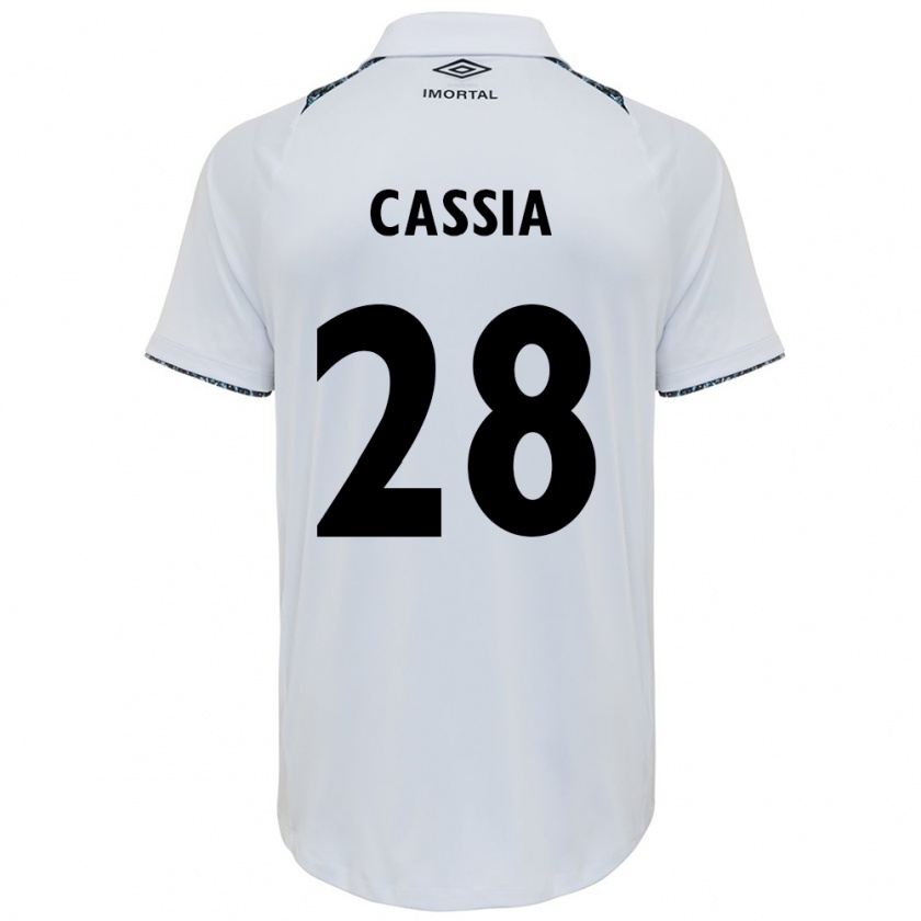 Kandiny Uomo Maglia Cássia #28 Bianco Blu Kit Gara Away 2024/25 Maglietta