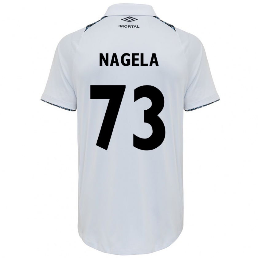 Kandiny Uomo Maglia Nágela #73 Bianco Blu Kit Gara Away 2024/25 Maglietta