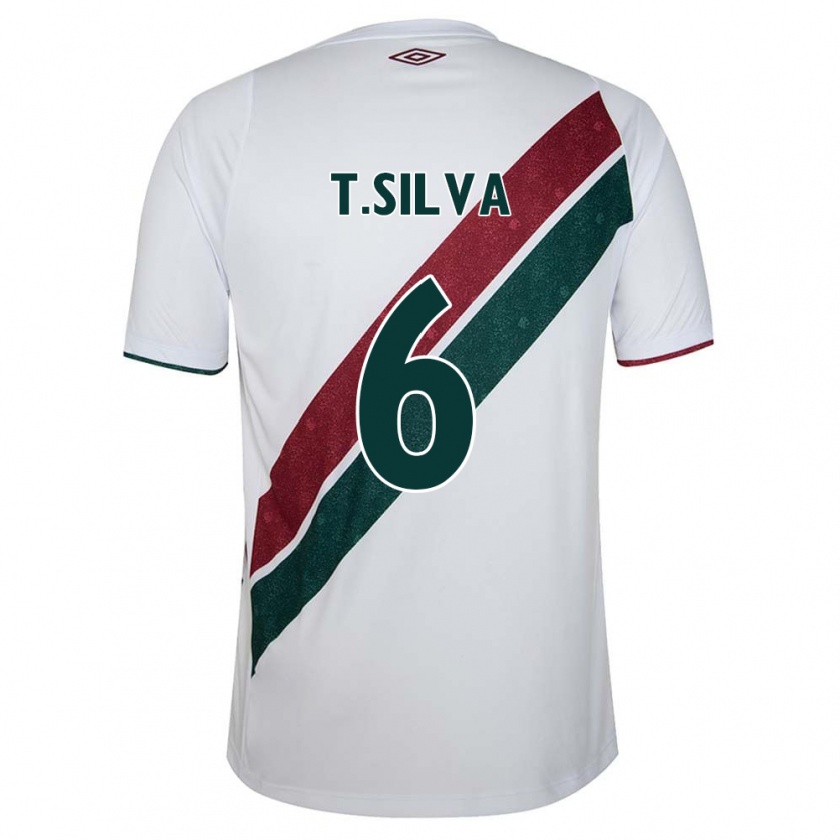 Kandiny Heren Thiago Silva #6 Wit Groen Kastanjebruin Uitshirt Uittenue 2024/25 T-Shirt