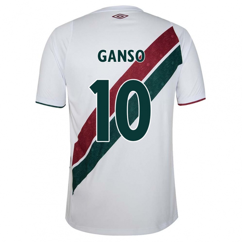 Kandiny Heren Ganso #10 Wit Groen Kastanjebruin Uitshirt Uittenue 2024/25 T-Shirt