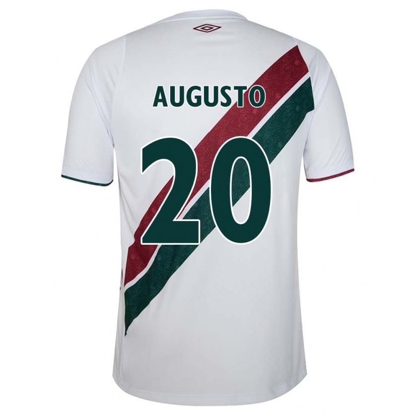 Kandiny Hombre Camiseta Renato Augusto #20 Blanco Verde Granate 2ª Equipación 2024/25 La Camisa