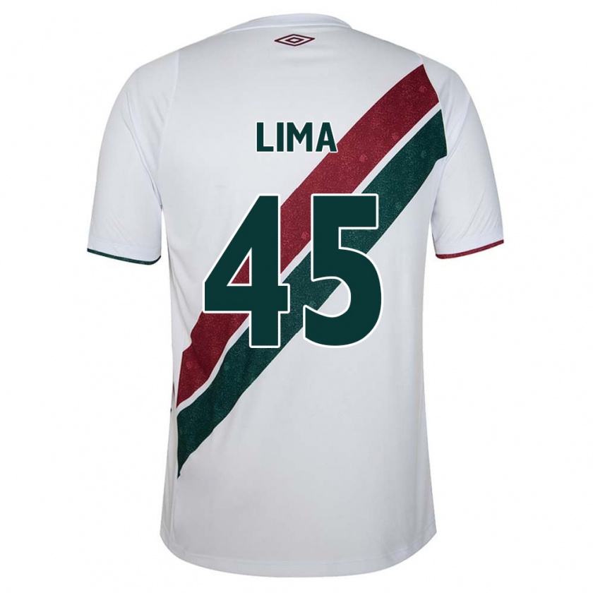 Kandiny Hombre Camiseta Lima #45 Blanco Verde Granate 2ª Equipación 2024/25 La Camisa