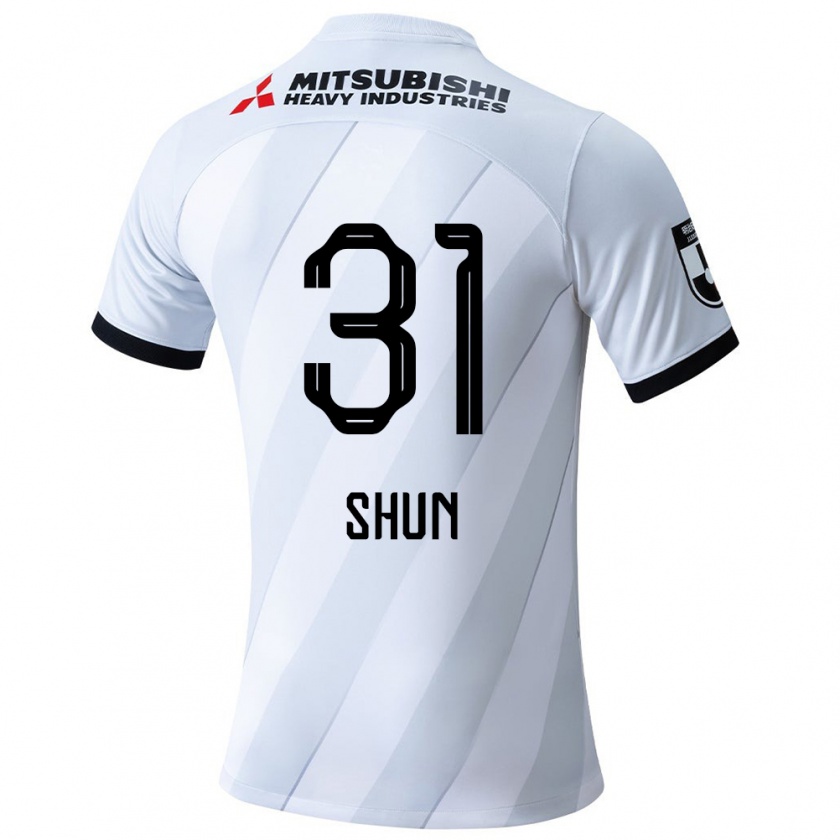 Kandiny Uomo Maglia Shun Yoshida #31 Bianco Grigio Kit Gara Away 2024/25 Maglietta