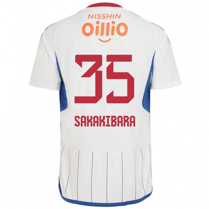 Kandiny Hombre Camiseta Keigo Sakakibara #35 Blanco Azul Rojo 2ª Equipación 2024/25 La Camisa