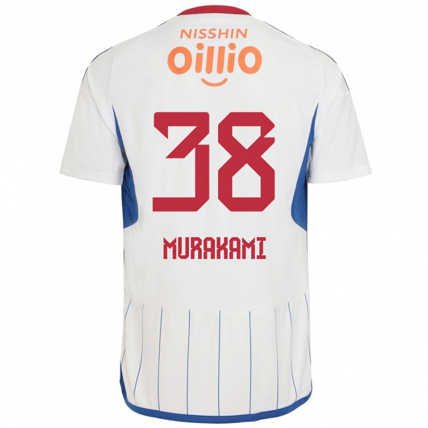 Kandiny Hombre Camiseta Yuhi Murakami #38 Blanco Azul Rojo 2ª Equipación 2024/25 La Camisa