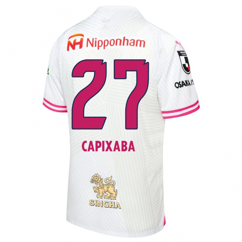 Kandiny Heren Capixaba #27 Wit Roze Uitshirt Uittenue 2024/25 T-Shirt