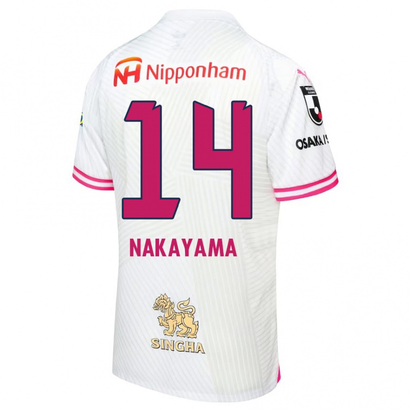 Kandiny Heren Toshito Nakayama #14 Wit Roze Uitshirt Uittenue 2024/25 T-Shirt België