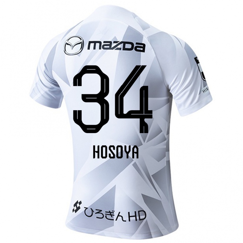 Kandiny Heren Kohei Hosoya #34 Wit Grijs Zwart Uitshirt Uittenue 2024/25 T-Shirt België