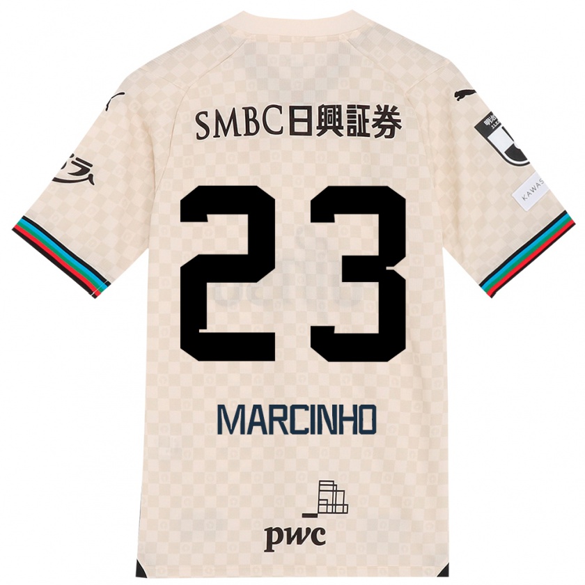 Kandiny Uomo Maglia Marcinho #23 Bianco Grigio Kit Gara Away 2024/25 Maglietta