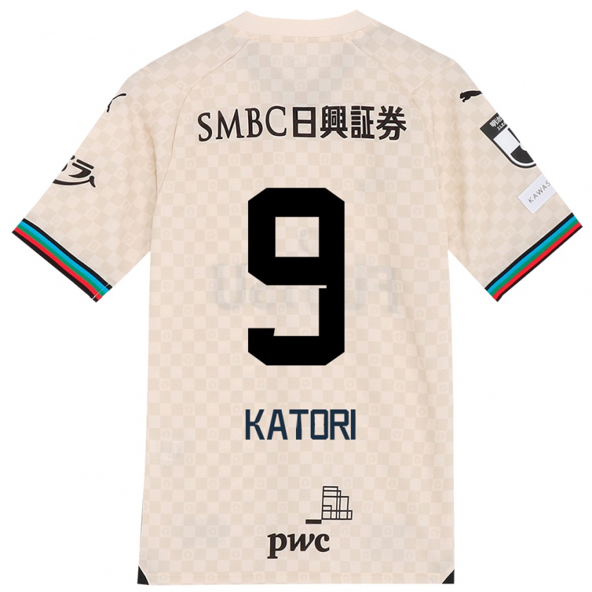 Kandiny Hombre Camiseta Takeshi Katori #9 Blanco Gris 2ª Equipación 2024/25 La Camisa