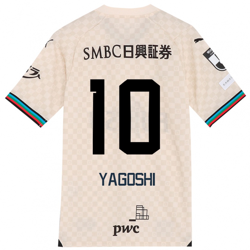 Kandiny Uomo Maglia Mikito Yagoshi #10 Bianco Grigio Kit Gara Away 2024/25 Maglietta