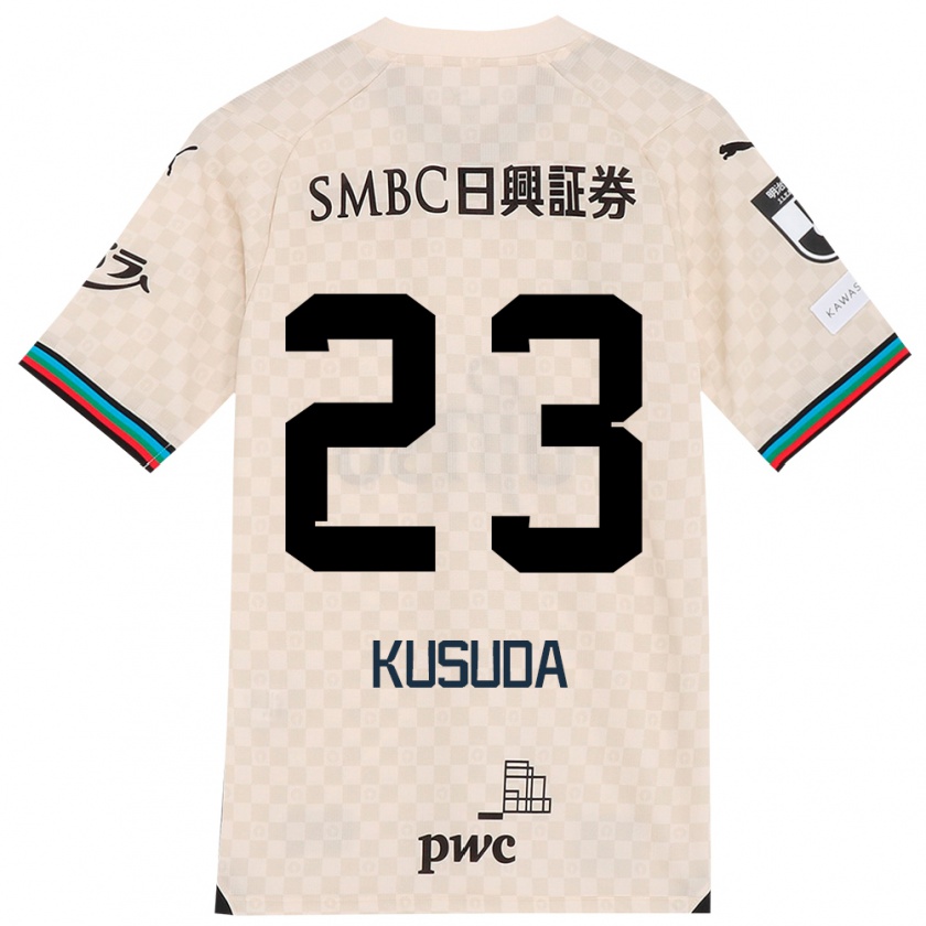 Kandiny Uomo Maglia Haruki Kusuda #23 Bianco Grigio Kit Gara Away 2024/25 Maglietta