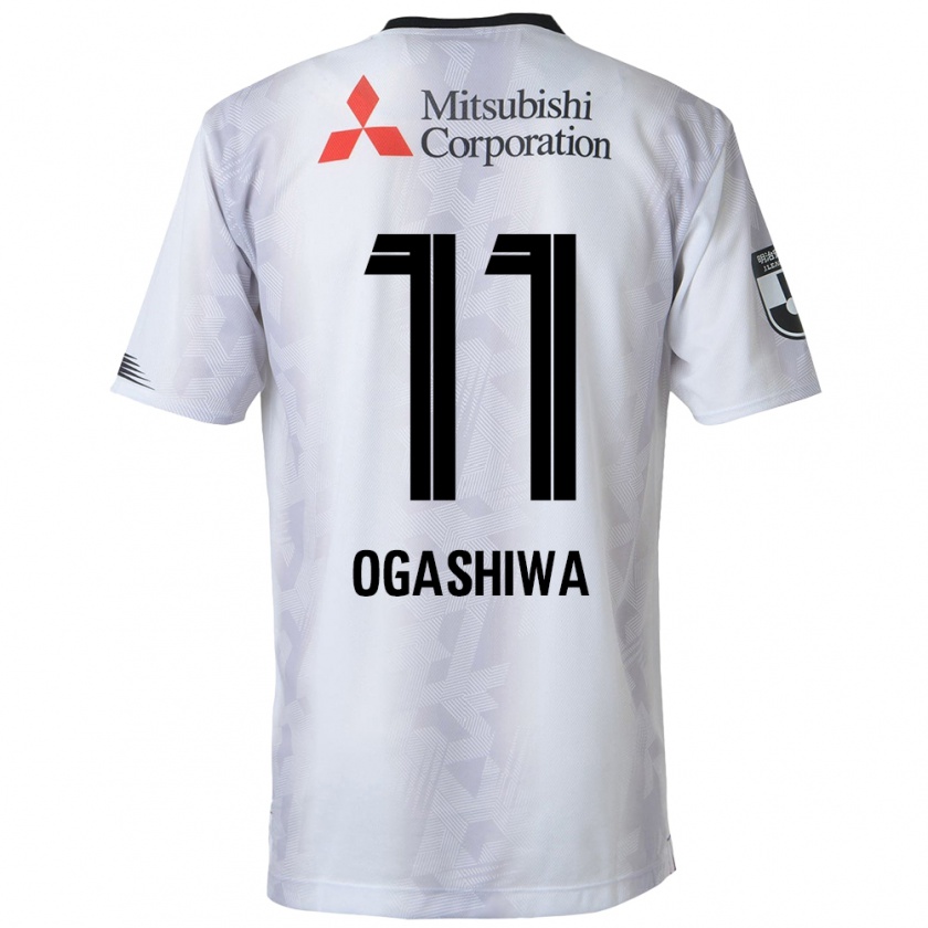 Kandiny Uomo Maglia Tsuyoshi Ogashiwa #11 Bianco Nero Kit Gara Away 2024/25 Maglietta